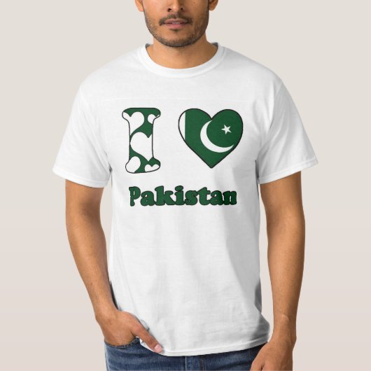 T-shirt I love Pakistan (Devant)