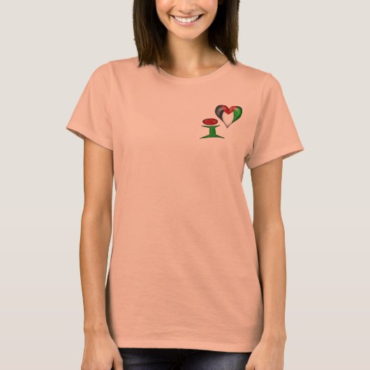 T-shirt I love Palestine (Devant)