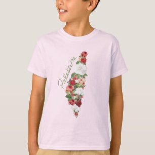 T-shirt I Love Palestine Ma patrie Carte palestinienne