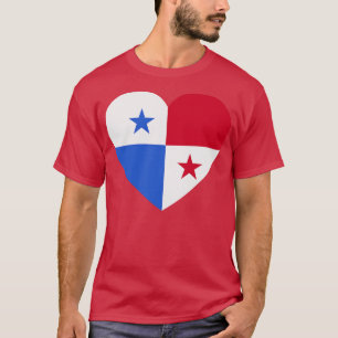 T-shirt I Love Panama HeartFormé drapeau panaméen