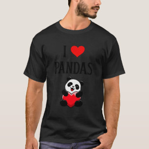 T-shirt I Love Pandas I Heart Pandas Panda Ours Lover