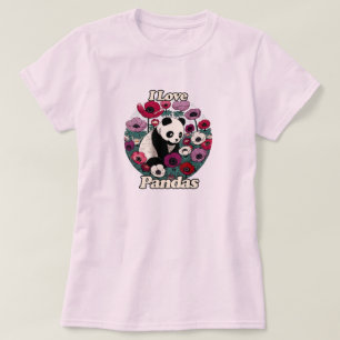 T-shirt I Love Pandas Panda Bear