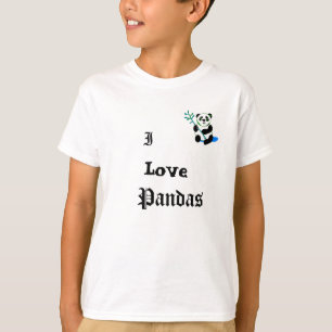 T-shirt I Love Pandas Sweatshirt pour enfants