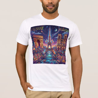 T-SHIRT I LOVE PARIS DESIGN 