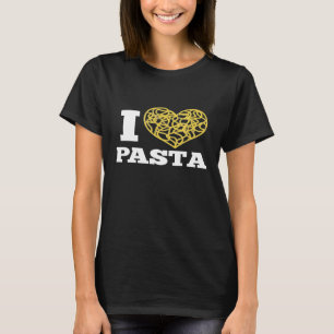 T-shirt I Love Pasta Cute Spaghetti Italien Food Heart T-S