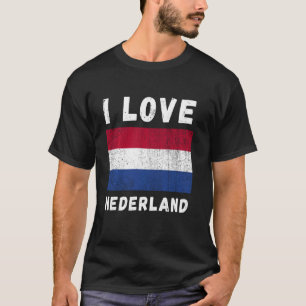 T-shirt I Love Pays-Bas Vintage Dutch Family Travel Sou