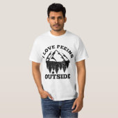 T-shirt I Love Peeing Outside - Funny Hiking Camping Gift  (Devant entier)
