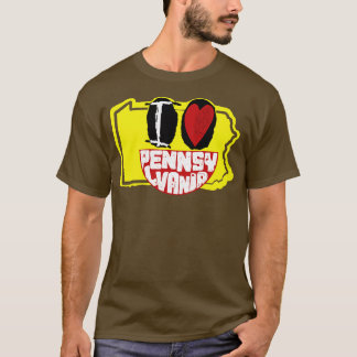 T-shirt I Love Pennsylvania Smiling Happy Face