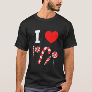 T-shirt I Love Pepperment Sucre de canne Long Manche T Che