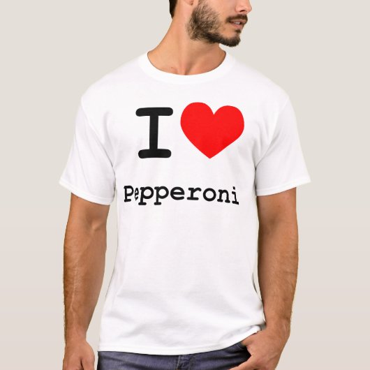 T-shirt I Love Pepperoni (Devant)