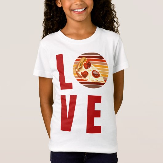 T-Shirt I Love Pepperoni Pizza Lover Présente Foie (Devant)
