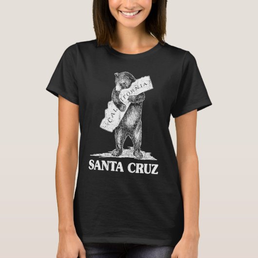 T-shirt I Love Père Noël Cruz Californie Bear Hugging Cali (Devant)