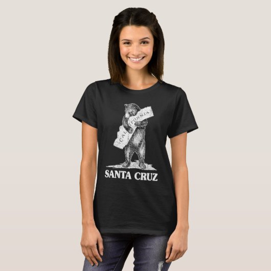 T-shirt I Love Père Noël Cruz Californie Bear Hugging Cali (Devant entier)