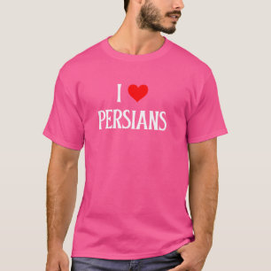 T-shirt I Love Persians I Heart Persians Amoureux des chat