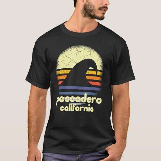 T-shirt I Love Pescadero Beach California Ocean Wave CA (Devant)
