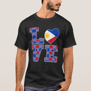 T-shirt I Love Philippines I Love Manila Drapeau Philippin