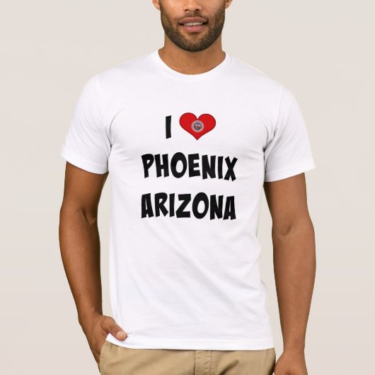 T-shirt I Love Phoenix, Arizona (Devant)