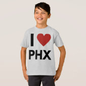 T-shirt I Love PHX Heart Phoenix Love Ventilateur Raglan B (Devant entier)