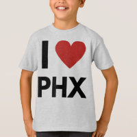 I Love PHX Heart Phoenix Love Ventilateur Raglan B