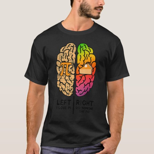 T-shirt I Love Pi Brain Pi (Devant)