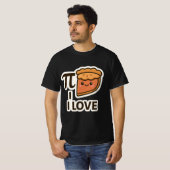 T-shirt I Love Pi Sticker - Mignonne Math & Pie Pun Design (Devant entier)
