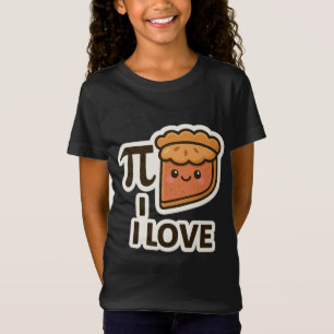 T-Shirt I Love Pi Sticker - Mignonne Math & Pie Pun Design