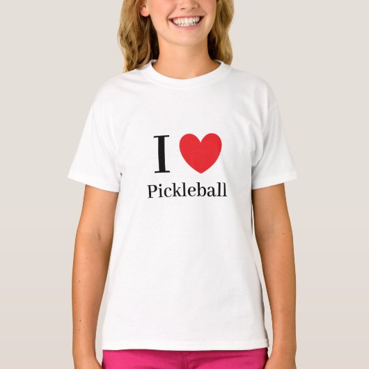T-shirt "I Love Pickleball" (Devant)