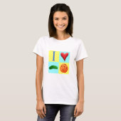 T-shirt I Love Pickleball (Devant entier)