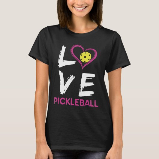 T-shirt I Love Pickleball Pickle Ball Tee for Player (Devant)