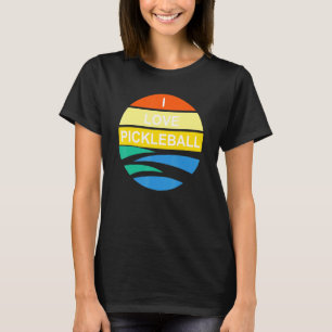 T-shirt I Love Pickleball Sunshine Retro Citation