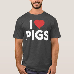 T-shirt I Love Pigs Premium3041