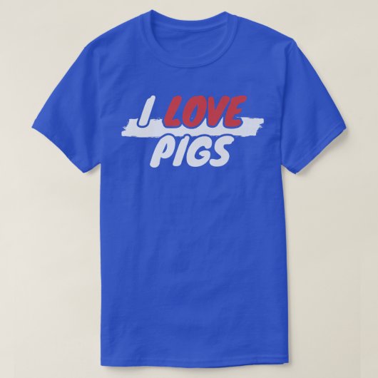 T-shirt I Love Pigs Premium3043 (Design devant)
