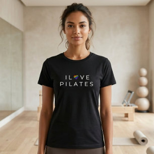 T-shirt I Love Pilates Citation Minimaliste Exercice cardi