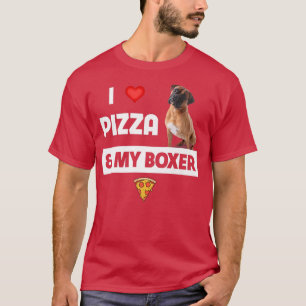 T-shirt I Love Pizza and My Boer Chien Propriétaire Pepper