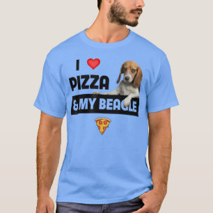 T-shirt I Love Pizza et mon propriétaire de chien Beagle P