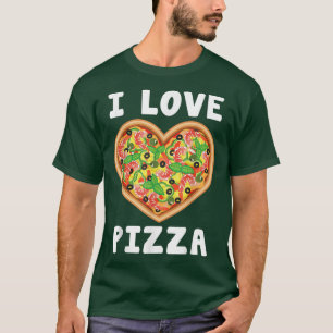 T-shirt I Love Pizza Food Lovers Heart Gift Funny