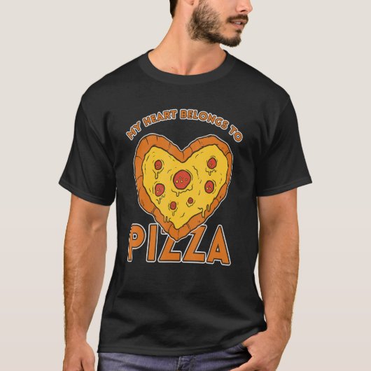 T-shirt I Love Pizza Heart Valentines Day_4 (Devant)