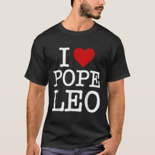 T-shirt I Love Pope Leo Xiv Retro Vintage I Love Heart Pop