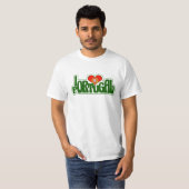 T-shirt I Love Portugal Mens White (Devant entier)