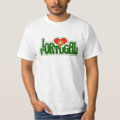 T-shirt I Love Portugal Mens White (Devant)
