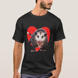 T-shirt I Love Possum & Opossum Red Heart Possum