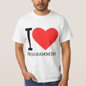 T-shirt I love programming (Devant)