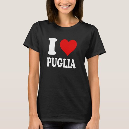 T-shirt I Love Puglia Italie (Devant)