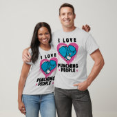 T-shirt I Love Punching People Boxing Funny Humour Tee (Unisexe)