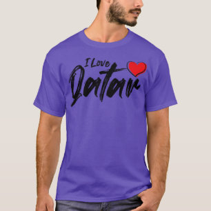 T-shirt I Love Qatar with love