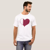T-shirt I Love Quatar Drapeau (Devant entier)