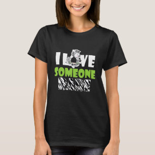 T-shirt I Love Quelqu'Un Rare Zebra Rare Maladie Sensibili