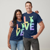 T-shirt I Love Rabbits Rainbow Rabbit Silhouette RETOUR (Unisexe)