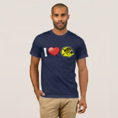 T-shirt I Love Raccoon Beurre (Devant entier)
