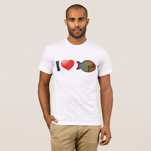 T-shirt I Love Rainbow Parrotfish (Devant entier)